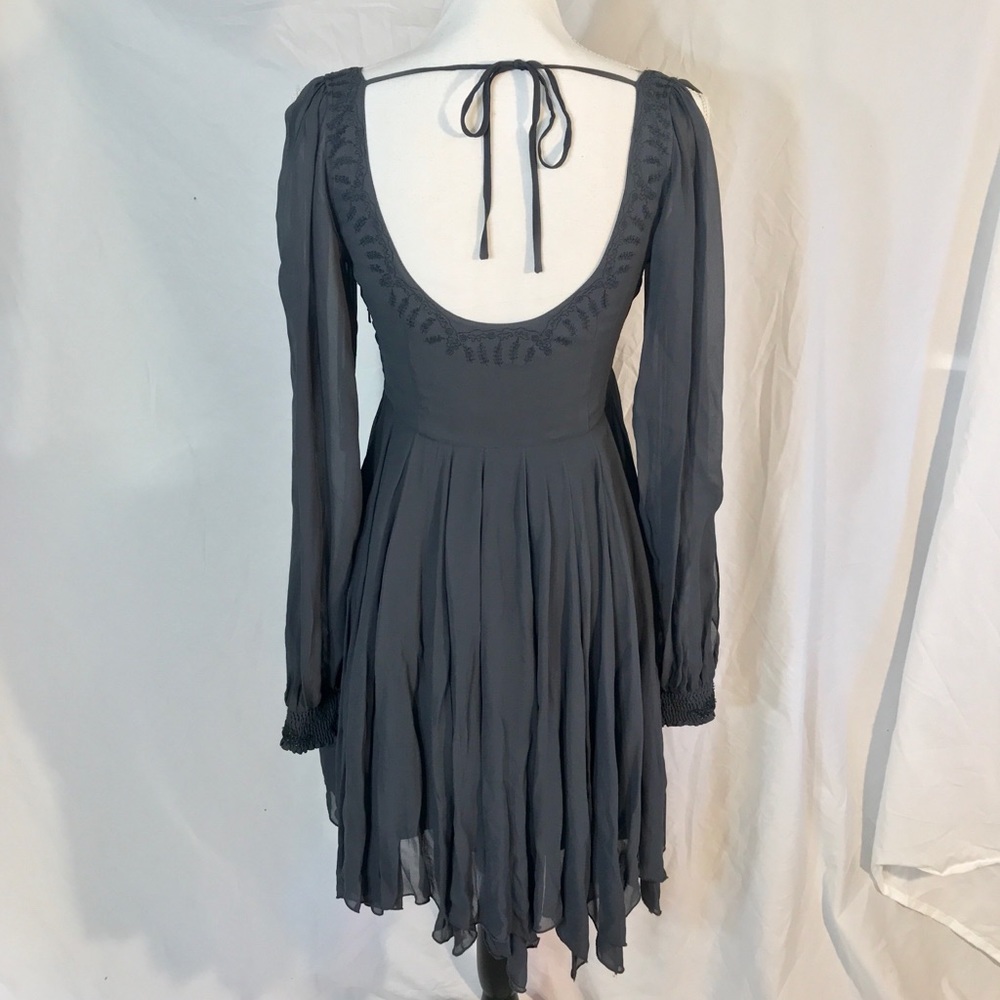 Free People Tatiana Beaded Swing Dress In Slate - Picture 7 of 8